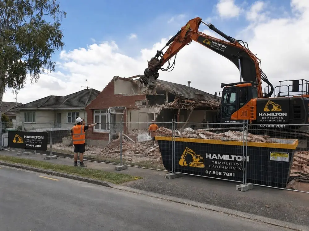 House demolition in Hamilton