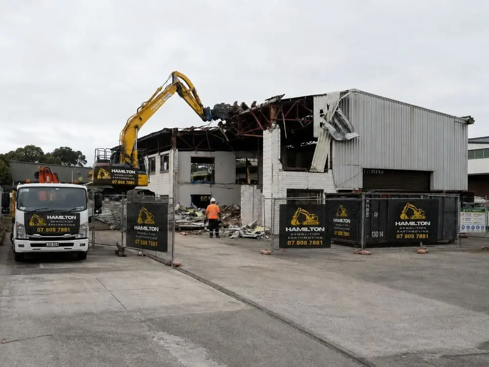 Residential demolition in Hamilton