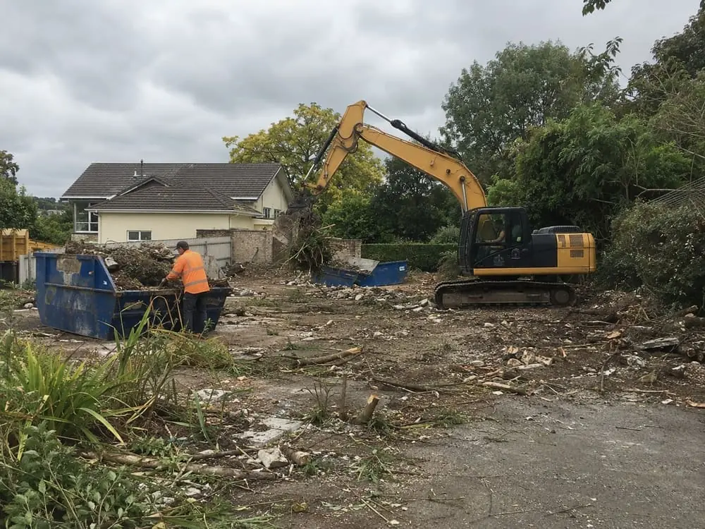 Site clearing in Hamilton, New Zealand